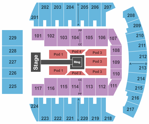 Bismarck Event Center WWE Seating Chart