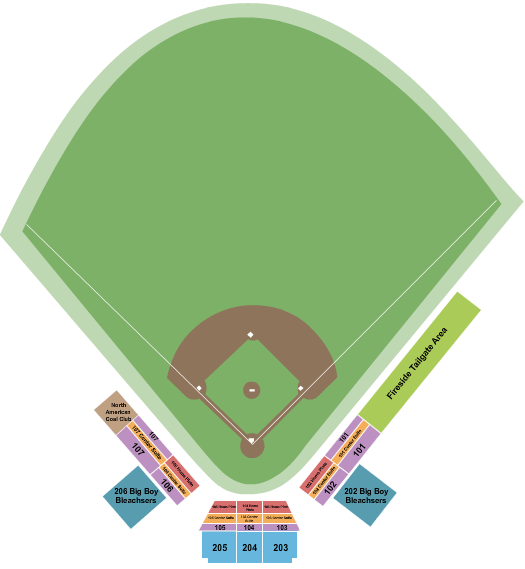 Bismarck Municipal Ballpark Baseball Seating Chart