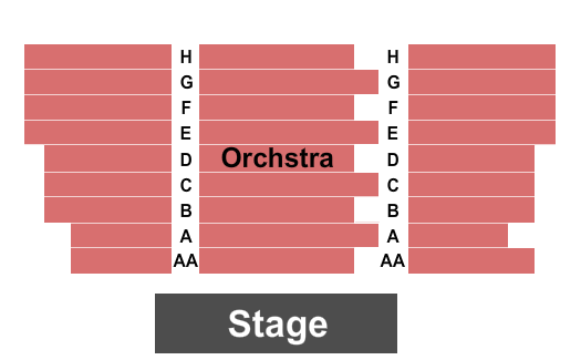 Black Box Auditorium at The United Theatre Endstage - Orch Only Seating Chart