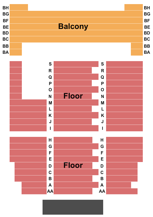 Black Box Auditorium at The United Theatre Endstage 2 Seating Chart