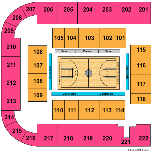 Black River Coliseum Basketball Seating Chart