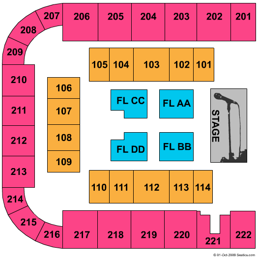 Black River Coliseum End Stage Seating Chart