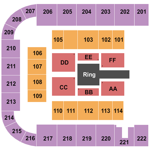 Black River Coliseum WWE Seating Chart