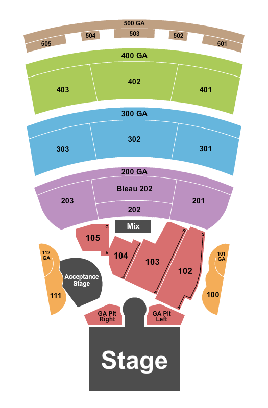 BleauLive Theater At Fontainebleau Las Vegas Awards Show Seating Chart