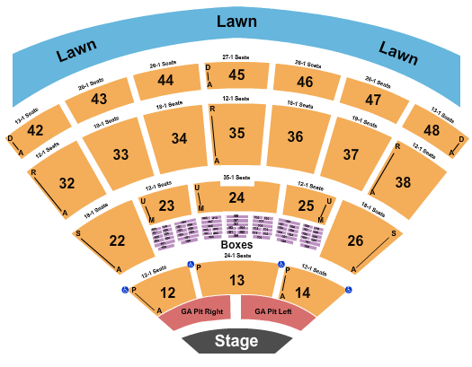 Blossom Music Center Endstage GA Pit Seating Chart