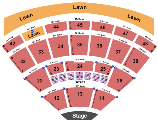 Blossom Music Center End Stage Seating Chart