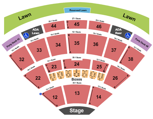 seating chart for Blossom Music Center - Journey - eventticketscenter.com