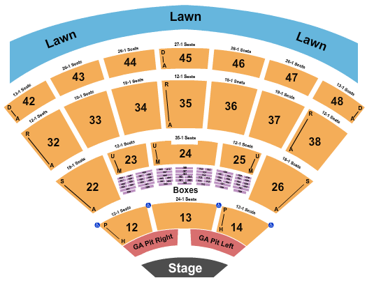 Blossom Music Center Phish Seating Chart