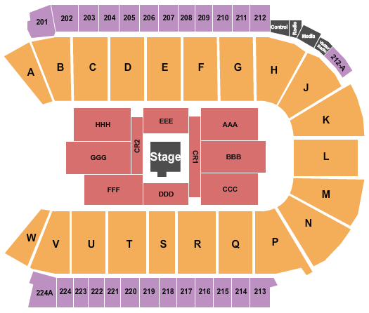 Blue Arena At The Ranch Events Complex Center Stage Seating Chart