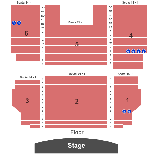 Blue Chip Casino End Stage Seating Chart