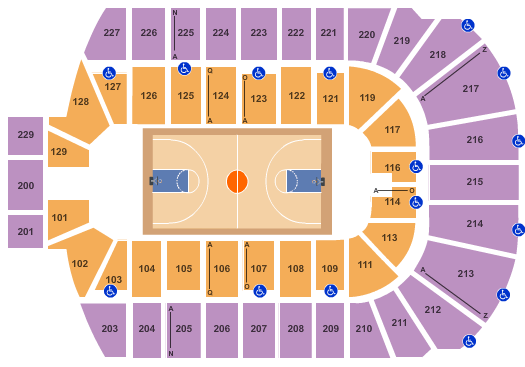 Blue Cross Arena Basketball Seating Chart