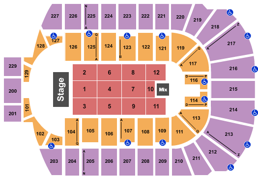 Blue Cross Arena Endstage 2 Seating Chart