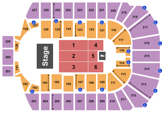Blue Cross Arena Seating Chart