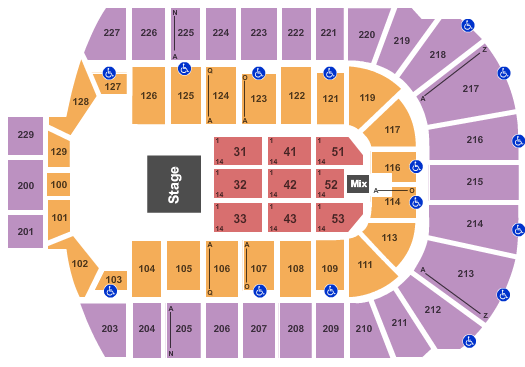 Blue Cross Arena Endstage Small House Seating Chart