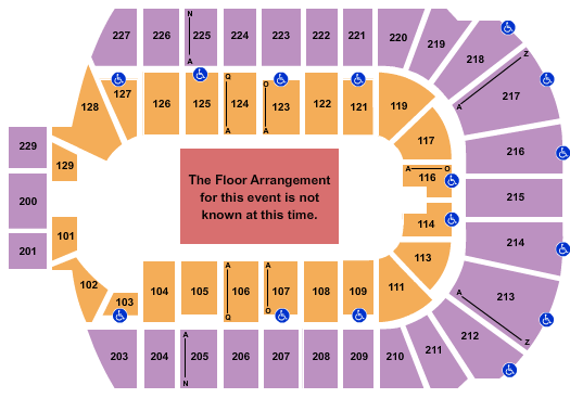 Blue Cross Arena Generic Floor Seating Chart