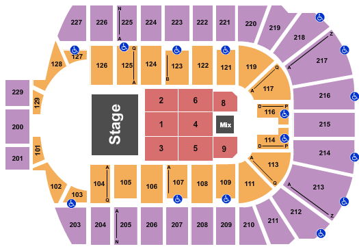 Blue Cross Arena Half House 2 Seating Chart