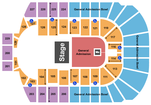 Blue Cross Arena Seating Chart