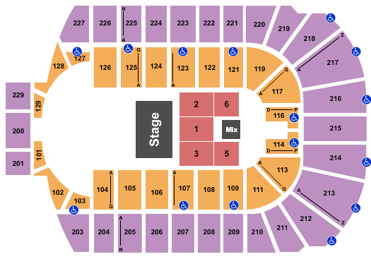 Blue Cross Arena Half House Seating Chart