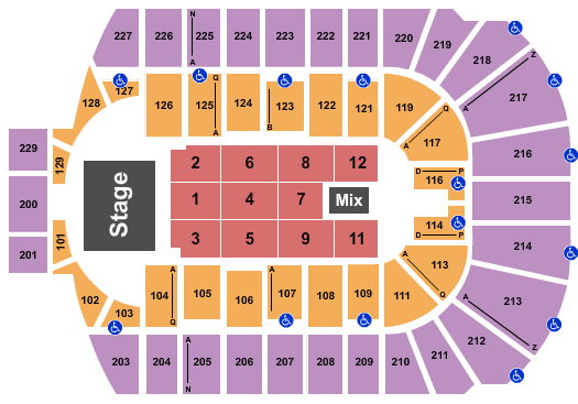 Blue Cross Arena Journey Seating Chart