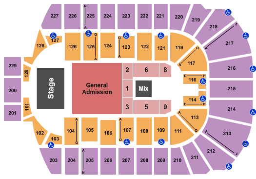 Blue Cross Arena seating chart event tickets center