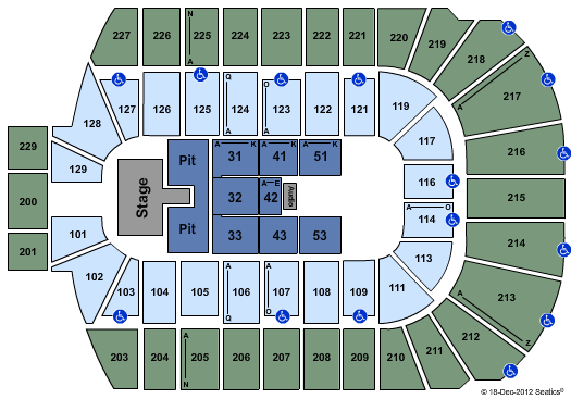 Blue Cross Arena Miranda Lambert Seating Chart