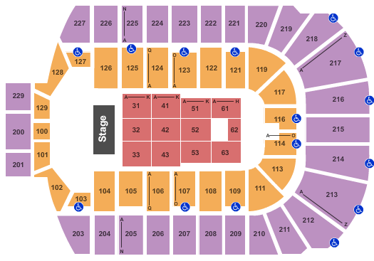 Blue Cross Arena Neil Diamond Seating Chart