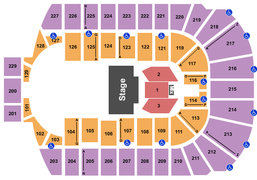 seating chart for Blue Cross Arena - Paw Patrol - eventticketscenter.com