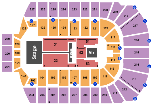 Blue Cross Arena TobyMac Seating Chart
