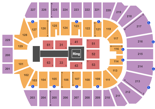 Blue Cross Arena WWE Seating Chart
