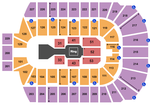 Blue Cross Arena WWE 2 Seating Chart