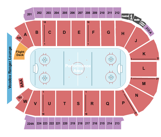 Blue Federal Credit Union Arena Hockey 2 Seating Chart