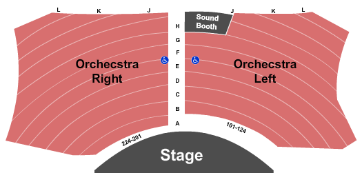 Blue Gate Music Hall Seating Map