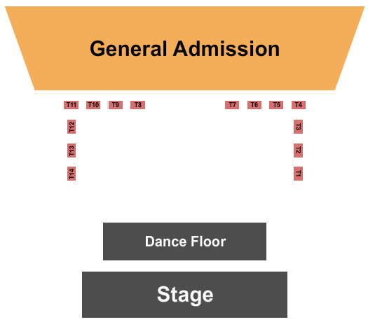 BlueWater Resort Amphitheatre GA/Tables Seating Chart