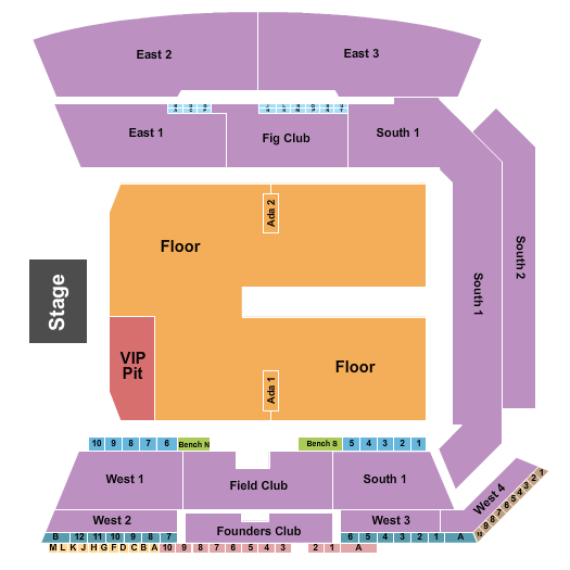 BMO Stadium Endstage GA & VIP Seating Chart