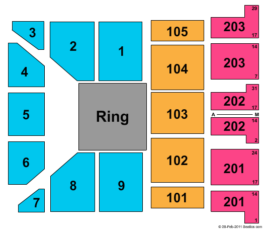 Boardwalk Hall Arena - Boardwalk Hall Ballroom Boxing Seating Chart
