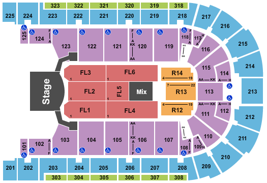 Boardwalk Hall Seating Chart With Rows