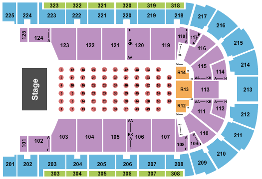 Boardwalk Hall Arena - Boardwalk Hall Endstage - Tables Seating Chart