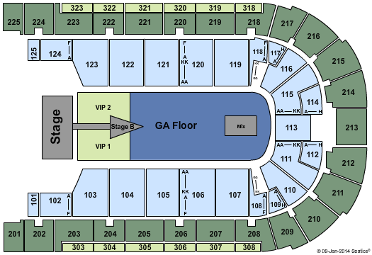 Boardwalk Hall Arena - Boardwalk Hall Kanye West Seating Chart