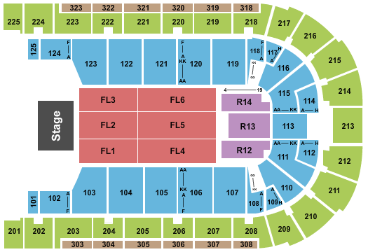 seating chart for Boardwalk Hall Arena - Boardwalk Hall - Mary J Blige - eventticketscenter.com