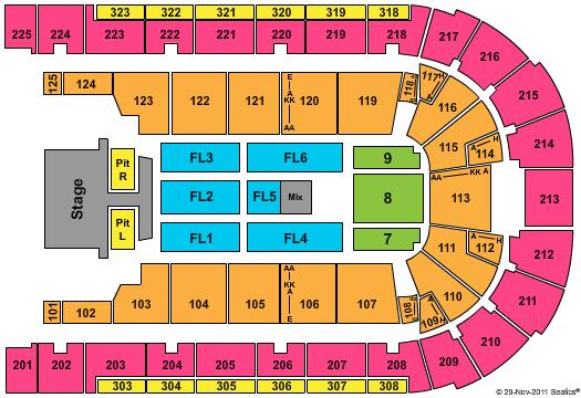 Boardwalk Hall Arena - Boardwalk Hall Rascal Flatts Seating Chart