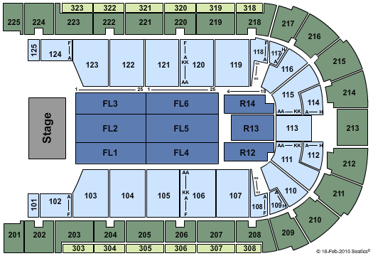 Boardwalk Hall Arena - Boardwalk Hall Endstage w/ Risers Seating Chart