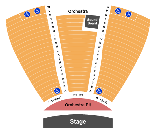 Bob Boldrick Theater at Carson City Community Center Endstage Seating Chart