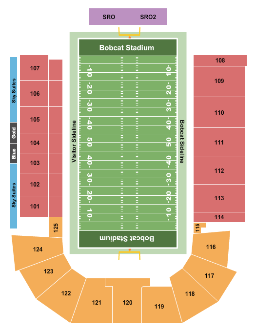 Bobcat Stadium MSU Seating Chart Star Tickets