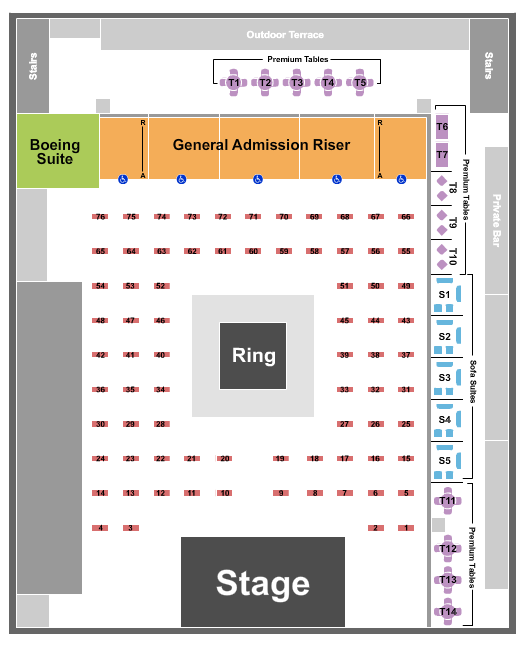 Boeing Center at Tech Port Boxing 4 Seating Chart