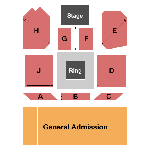 Boeing Center at Tech Port Boxing with Riser Seating Chart