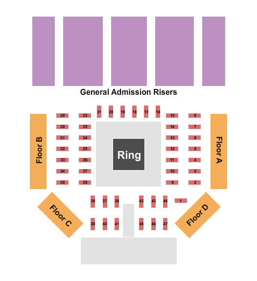 Boeing Center at Tech Port Boxing - Tables & Risers Seating Chart