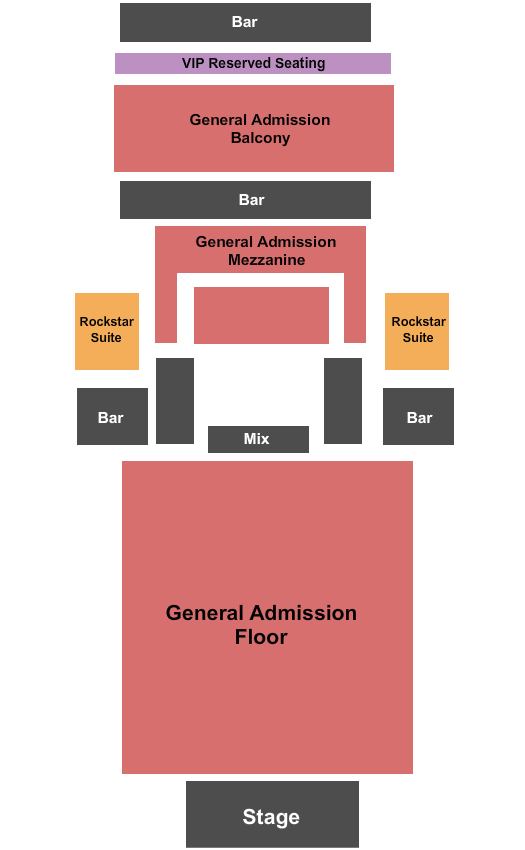 Bogarts GA1 Seating Chart