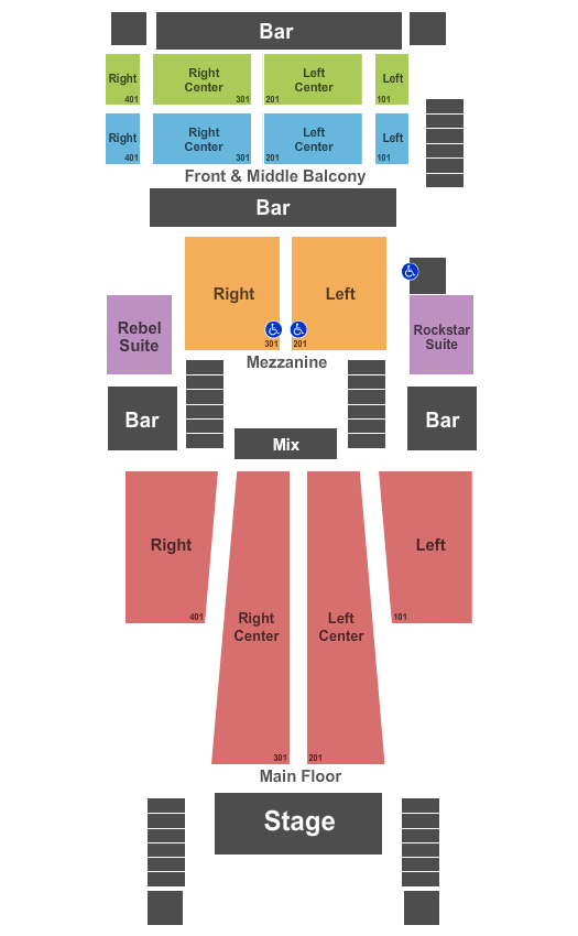 Bogarts Reserved Seating Chart