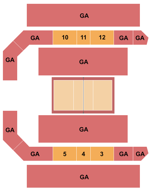 Bohler Gymnasium - WSU Volleyball Seating Chart