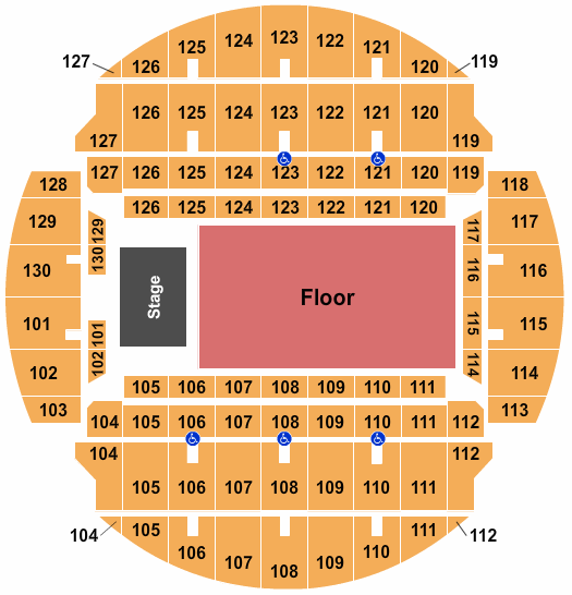 Bojangles Coliseum Endstage GA Floor Seating Chart